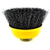 Superior Steel 3" Wire Cup Brush, 5/8-11 Thread - Crimped Wire 12500 RPM S1823